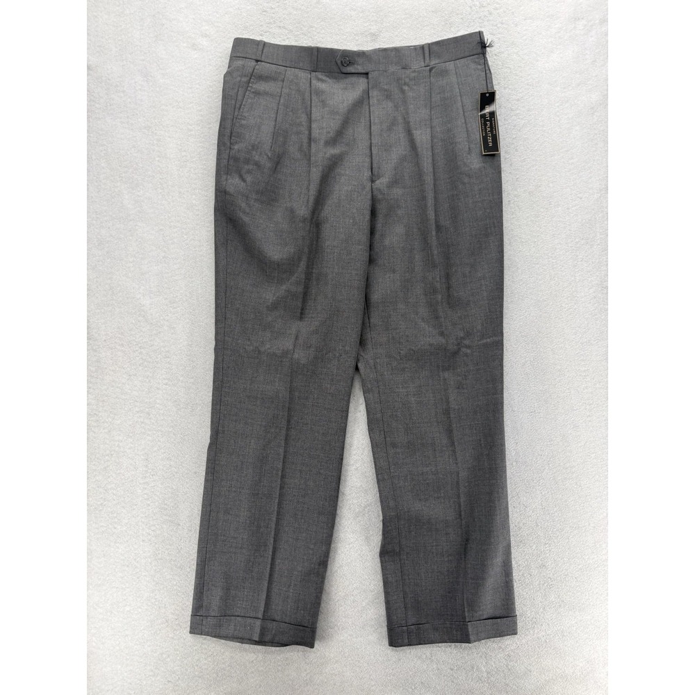 Vintage Bert Pulitzer Suit Dress Pants Mens 38x32 Gray Worsted Wool Classic Fit